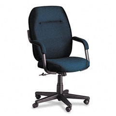 Global Commerce Series High-Back Swivel/Tilt Chair, Ocean Blue Fabric GLB4736BKPB08