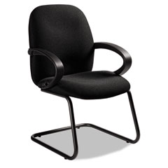 Global Enterprise Series Side Arm Chair, Polypropylene Fabric, Gray GLB4565BKPB04