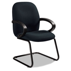 Global Enterprise Series Side Arm Chair, Polypropylene Fabric, Navy GLB4565BKPB08