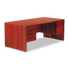 Global Genoa Series Double Pedestal Desk, 72w x 36d x 29h, Avant Cherry GLBG3672DPAWC