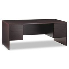 Global Genoa Series Double Pedestal Desk, 72w x 36d x 29h, Dark Espresso GLBG3672DPDES