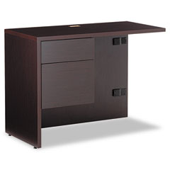 Global Genoa Series "L" Workstation Return, Left, 40w x 20d x 29h, Dark Espresso GLBG2040FLDES