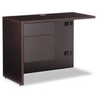 Global Genoa Series "L" Workstation Return, Left, 40w x 20d x 29h, Dark Espresso GLBG2040FLDES