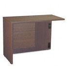 Global Genoa Series "L" Workstation Return, Left, 40w x 20d x 29h, Mahogany GLBG2040FLMAF