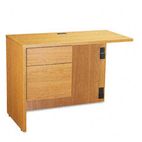 Global Genoa Series "L" Workstation Return, Left, 40w x 20d x 29h, Oak GLBG2040FLHVO