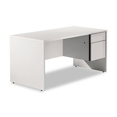 Global Genoa Series Right Pedestal Workstation Desk, 60w x 30d x 29h, Gray GLBG3060SPRGRY