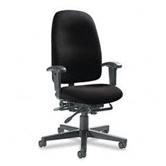 Global Granada Series High-Back Multi-Tilter Chair, Olefin Fabric, Black GLB32173NBKIM06