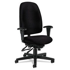 Global Granada Series High-Back Multi-Tilter Chair, Polypropylene Fabric, Black GLB32173NBKPB09