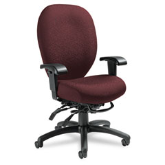 Global Mallorca Series High-Back Multi-Tilt Chair, 20-1/2 x 20-1/2 x 41-1/2, Bordeaux GLB27803T608