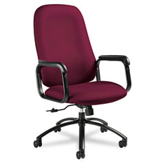Global Max Series High-Back Pneumatic Tilt Chair, Burgundy Fabric, Black Frame GLB53804BKJN07