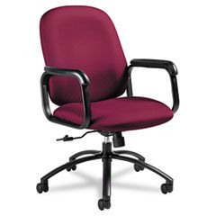 Global Max Series Mid-Back Pneumatic Tilt Chair, Burgundy Fabric, Black Frame GLB53814BKJN07