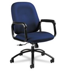 Global Max Series Mid-Back Pneumatic Tilt Chair, Midnight Blue Fabric, Black Frame GLB53814BKJN01