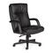 Global Series Leather High-Back Swivel/Tilt Chair w/Arms, Black GLB3966BK450550