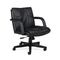 Global Series Leather Low-Back Swivel/Tilt Chair w/Arms, Black GLB3967BK450550