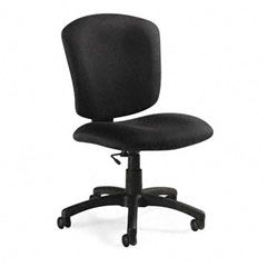 Global Supra X Medium-Back Task Chair, Asphalt Upholstery Fabric GLB53376BKPB09