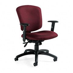 Global Supra X Medium-Back Tilter Chair, Rhapsody Fabric GLB53363BKPB07