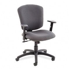 Global Supra X Medium-Back Tilter Chair, Stone Fabric GLB53363BKPB04
