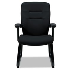 Global Synopsis Series Guest Arm Chair With Sled Base, Black GLB5092BKS110