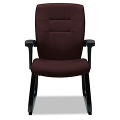 Global Synopsis Series Guest Arm Chair With Sled Base, Cabernet GLB5092BKS101