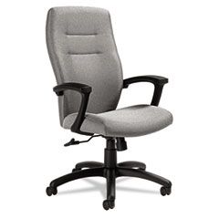 Global Synopsis Series High-Back Tilter Chair, Black Arms/Base, Graphite Fabric GLB50904BKS111