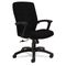 Global Synopsis Series Medium-Back Tilter Chair, Black Arms/Base, Black Fabric GLB50914BKS110