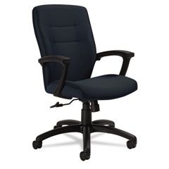 Global Synopsis Series Medium-Back Tilter Chair, Black Arms/Base, Sapphire Fabric GLB50914BKS106