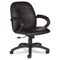 Global Tamiri Series Low-Back Tilt Chair, 25 x 26-1/2 x 39, Black Leather/Frame GLB4527450550