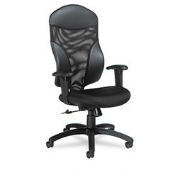 Global Tye Mesh Management Series High-Back Swivel/Tilt Chair, Black GLB19504