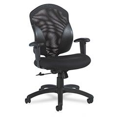 Global Tye Mesh Management Series Mid-Back Swivel/Tilt Chair, Black GLB19514