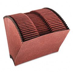 Globe-Weis 1-31 Accordion Open File, 31 Pockets, 1/3 Tab, Letter, Brown GLWR217DHD