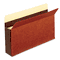 Globe-Weis 3 1/2 Inch Expansion Accordion Pocket, Straight Cut, Legal, Red, 25/Box GLWC1526EHD