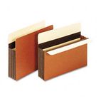 Globe-Weis 3 1/2 Inch Expansion Accordion Pocket, Straight, Redrope, Letter, Red, 25/Box GLWC1524EHD