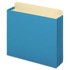 Globe-Weis 3 1/2 Inch Expansion File Cabinet Pockets, Straight, Letter, Blue, 10/Box GLWFC1524EBLU