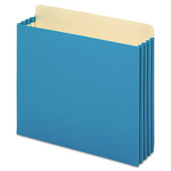 Globe-Weis 3 1/2 Inch Expansion File Cabinet Pockets, Straight, Letter, Blue, 10/Box GLWFC1524EBLU