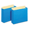 Globe-Weis 3 1/2 Inch Expansion File Cabinet Pockets, Straight, Letter, Blue, 10/Box GLWFC1524EBLU