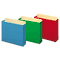 Globe-Weis 3 1/2 Inch Expansion File Cabinet Pockets, Straight, Letter, Green, 10/Box GLWFC1524EGRE