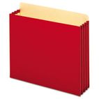 Globe-Weis 3 1/2 Inch Expansion File Cabinet Pockets, Straight, Letter, Red, 10/Box GLWFC1524ERED