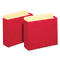 Globe-Weis 3 1/2 Inch Expansion File Cabinet Pockets, Straight, Letter, Red, 10/Box GLWFC1524ERED