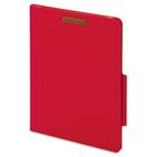 Globe-Weis 40 Pt. Classification Folders, 2" Fasteners, 2/5 Tab, Letter, Red, 10/BX GLW23775RED