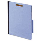 Globe-Weis 40 Pt. Classification Folders, 2" Fasteners, 2 sections, 2/5, Ltr, blue, 10/BX GLW23775BLU
