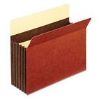 Globe-Weis 5 1/4 Inch Expansion Accordion Pocket, Straight Cut, Letter, Redrope, 10/Box GLWC1534GHD