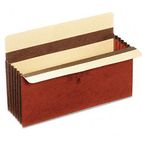 Globe-Weis 5 1/4 Inch Expansion Accordion Pocket, Straight Cut, Redrope, Legal, 10/Box GLWC1536GHD