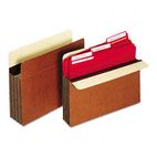 Globe-Weis 5 1/4 Inch Expansion Accordion Pocket, Straight, Redrope, Letter, Red, 10/Box GLWC1535GHD