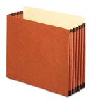 Globe-Weis 5 1/4 Inch Expansion File Cabinet Pocket, Straight, Letter, Redrope, 10/Box GLWFC1534G