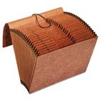 Globe-Weis Accordion Files with Flap, 21 Pockets, 1/3 Tab, Letha Tone, Letter, Brown GLWR117ALHD