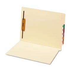 Globe-Weis Antimicrobial Fastener End Tab Folder, 3/4" Exp., 1 Fastener, Letter, 50/BX GLW44110AM