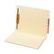 Globe-Weis Antimicrobial Fastener End Tab Folder, 3/4" Exp., 1 Fastener, Letter, 50/BX GLW44110AM