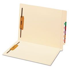 Globe-Weis Antimicrobial Fastener End Tab Folder, 3/4" Exp., 2 Fasteners, Letter, 50/BX GLW44115AM