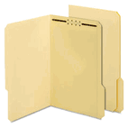 Globe-Weis Antimicrobial Fastener Folder, 3/4" Exp, 1 Fastener, Legal, 50/bX GLW29534AM