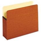 Globe-Weis Bulk File Pockets, 3 1/2" Expansion, Letter, Redrope, 50/BX GLW63224B